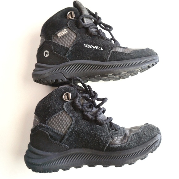 Merrell Kids Black Hiking Shoes - Picture 1 of 3